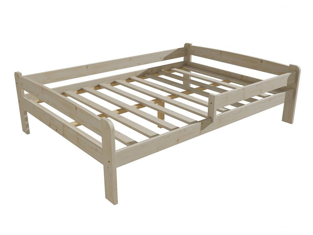 eoshop Detská posteľ so zábranou VMK009C KIDS (Rozmer: 140 x 200 cm, Farba dreva: surové drevo)